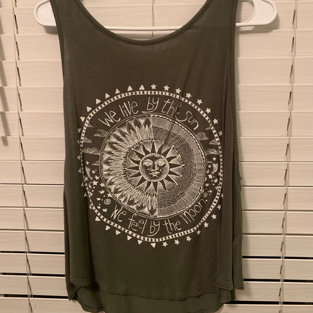 Olive green tank from Windsor. Size Large (fits smaller).